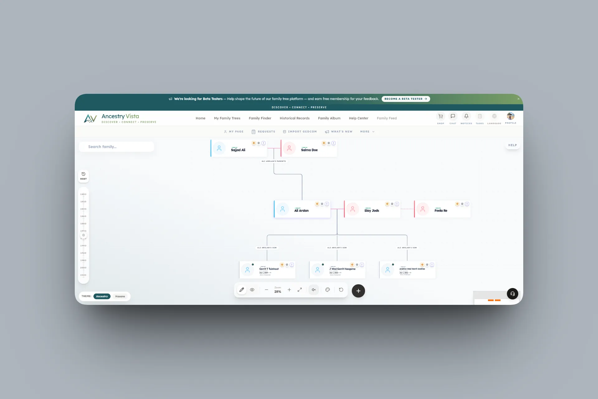 Genealogy SaaS Platform
